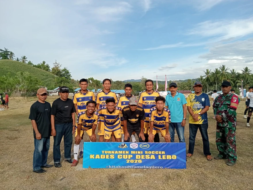 Turnamen Mini Soccer Kades Cup Desa Lero Tahun 2026 resmi dibuka