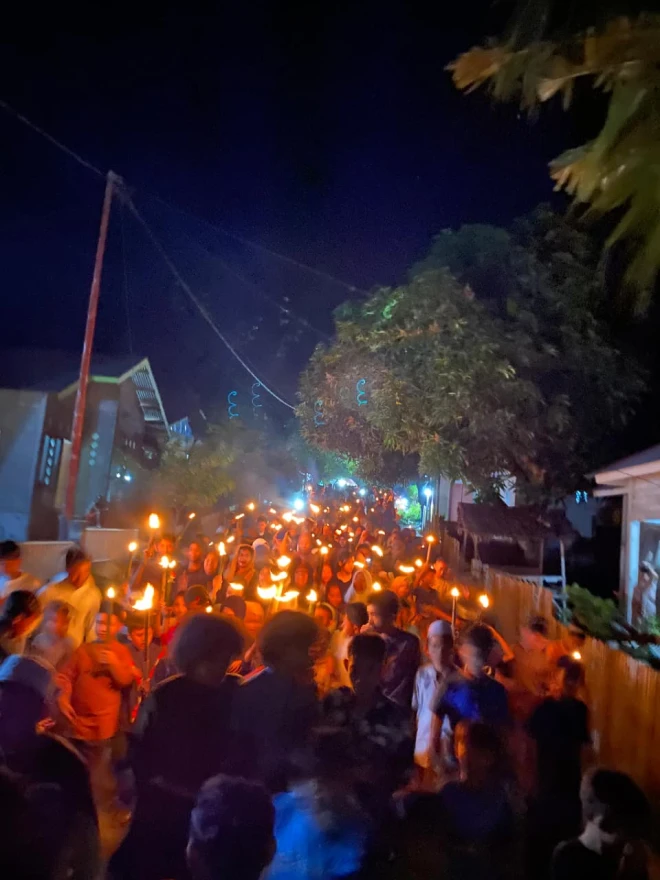 Pawai Obor Menyambut Bulan Suci Ramadhan 1447 H