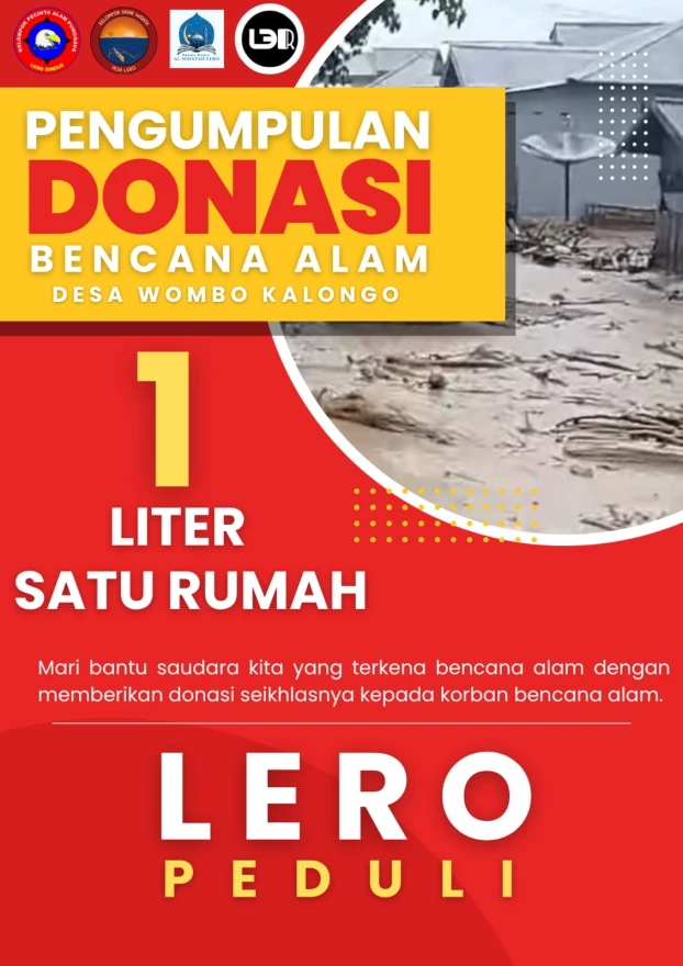 BANTUAN KEMANUSIAAN UNTUK KORBAN BANJIR BANDANG DI DESA WOMBO KALONGGO
