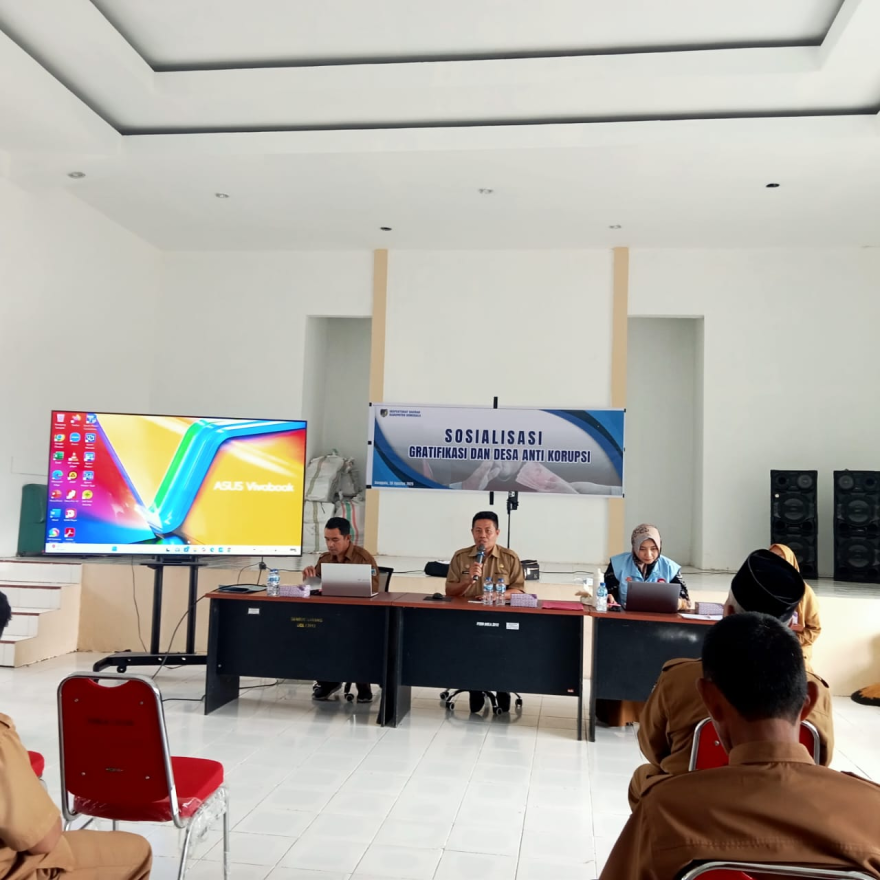 INSPEKTORAT KAB. DONGGALA MENGGELAR SOSIALISASI GRATIFIKASI DAN DESA ANTI KORUPSI