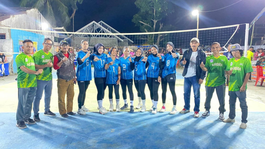Tim Putri Aurora Desa Lero Juara 1 Pada Turnamen Bola Voli Tivo'o Cup 1 
