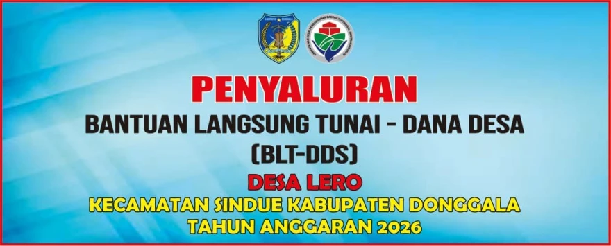 Spanduk Penyaluran BLT-DD Tahun 2026